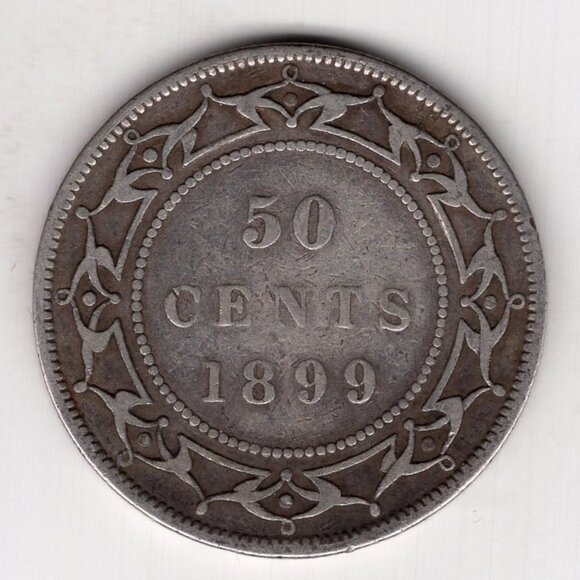 Other - 1899 NEWFOUNDLAND CANADA 50 CENT SILVER COIN